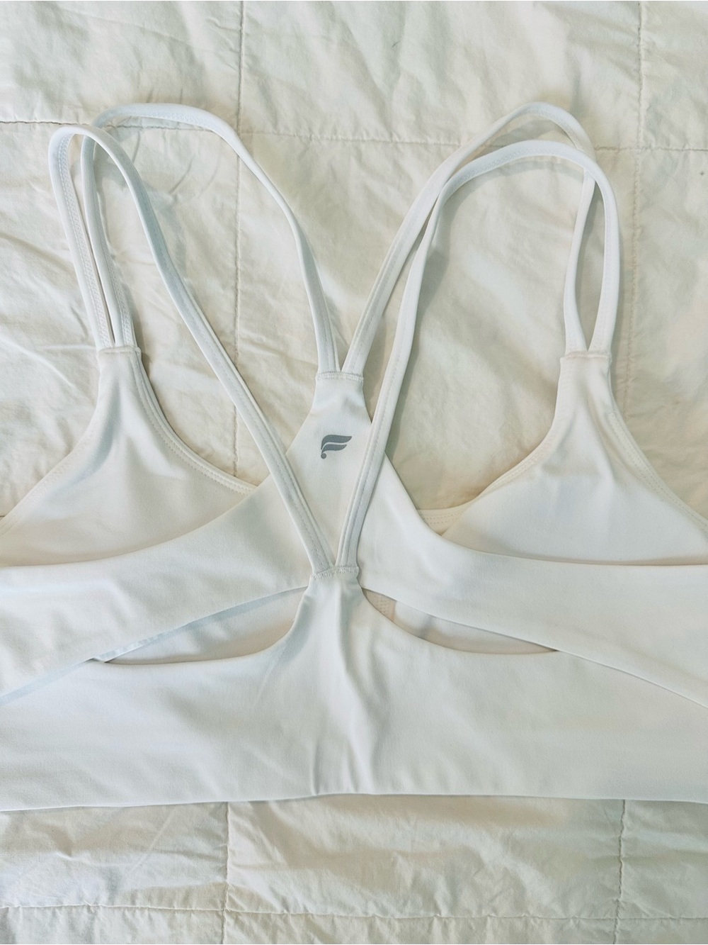 Fabletics Double-Strap Sports Bra - White - Picture 4 of 5